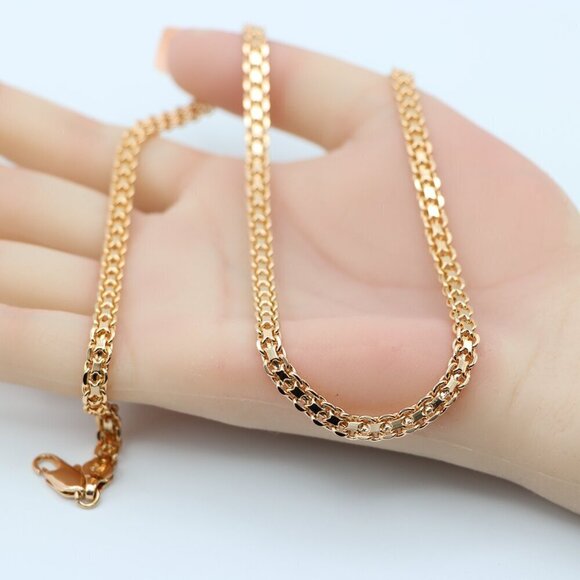 "Chunky Rose Gold Chain Necklace Bold & Stylish Look, XPNL0126 - Picture 10 of 12